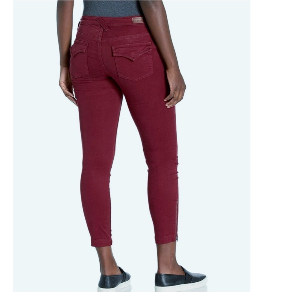 Joie Park skinny low-rise cropped pants size 25 burgundy color